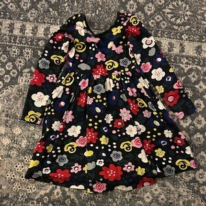 Hanna Andersson Kids Dress - Black with Multicolor Floral